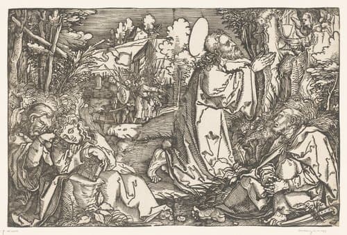 Christus in de hof van Getsemane by anonymous; Hans Weiditz