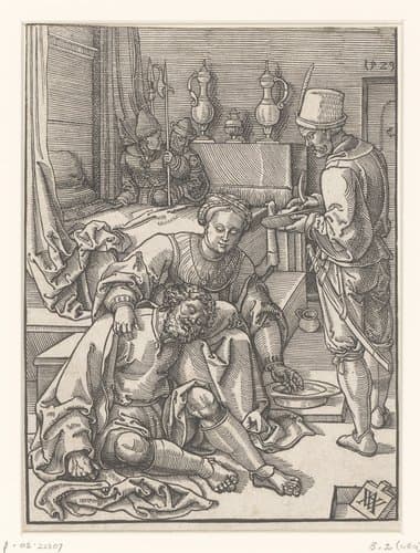 Simson en Delila by anonymous; Anton von Woensam