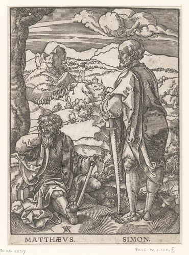 Apostelen Mattheüs en Simon by anonymous; Anton von Woensam