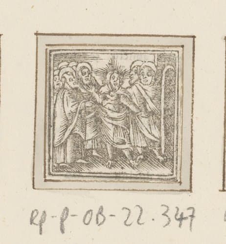 Christus onderwijst zijn discipelen by anonymous; anonymous