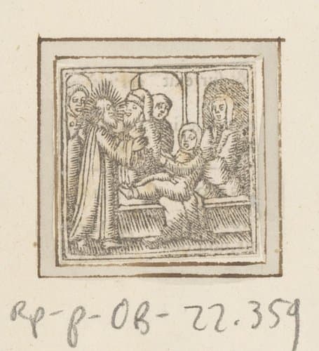 Christus geneest een zieke by anonymous; anonymous