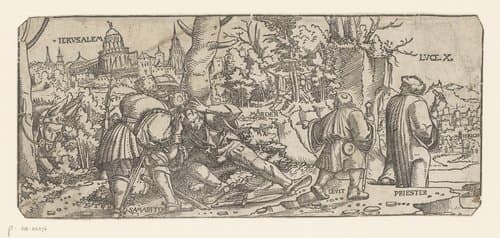 Barmhartige Samaritaan by anonymous; anonymous