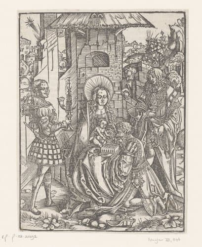Aanbidding der koningen by anonymous