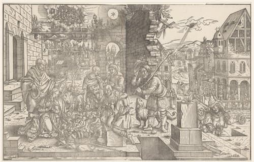 Aanbidding der herders by Monogrammist WS (graveur)