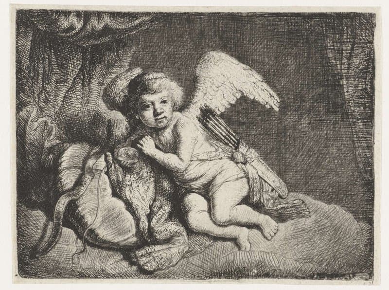 Rustende Cupido by Isaac de Jouderville