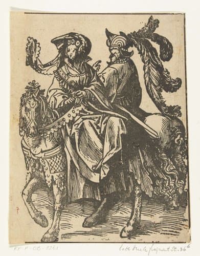 Gertruida van Saksen en Robrecht I de Fries by Jacob Cornelisz van Oostsanen