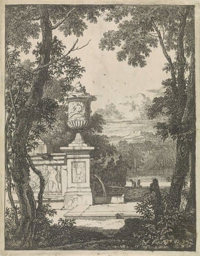 Fontein met tuinvaas by Pieter van den Berge