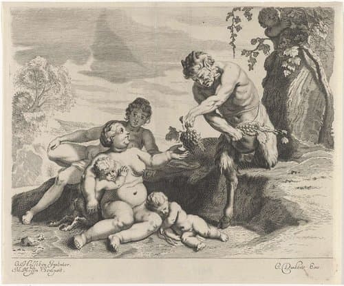Sater en maenaden by Michiel Mosijn