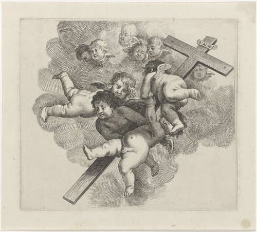 Putti met het kruis by Michiel Mosijn