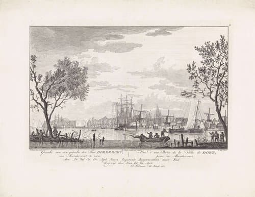Gezicht op Dordrecht vanaf Meerdervoort by Robbert Muys