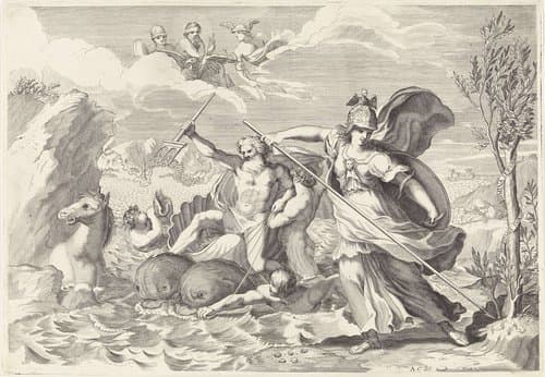 Krachtmeting tussen Minerva en Neptunus by Michel Natalis