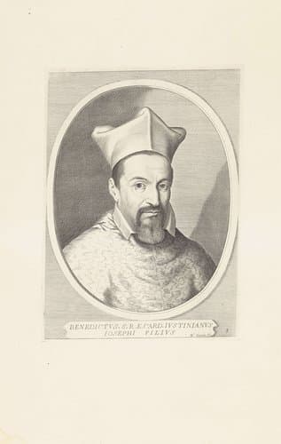 Portret van kardinaal Benedetto Giustiniani by Michel Natalis