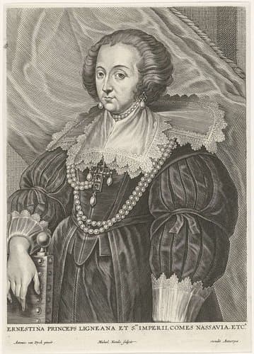 Portret van Ernestine Yolande de Ligne by Michel Natalis