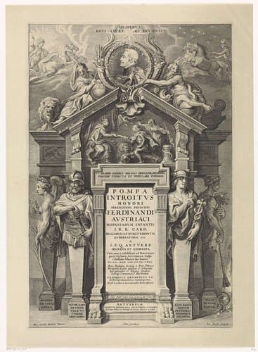 Allegorie op de komst van Ferdinand van Oostenrijk naar Antwerpen by Jacob Neefs