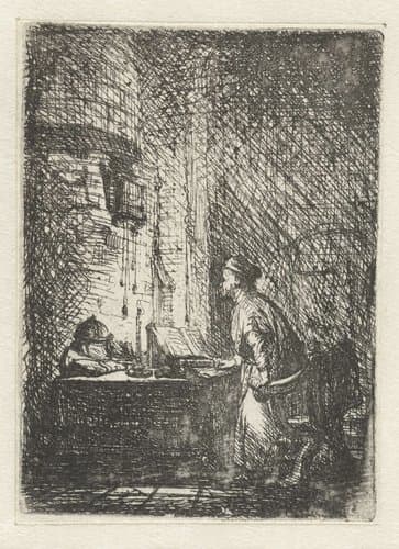Geleerde in zijn studeervertrek by Jan Lievens