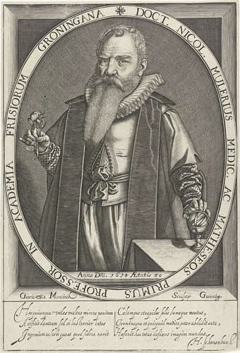 Portret van Nicolaas Mulerius by Gerrit Muntinck