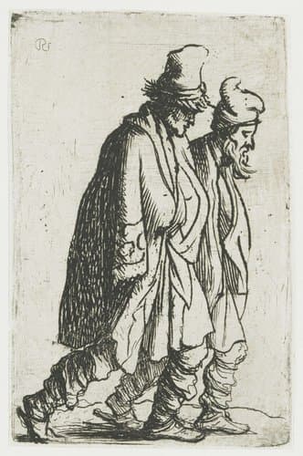 Two Beggars by Rembrandt van Rijn