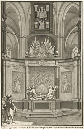 Praalgraf van Michiel Adriaenszoon de Ruyter in de Nieuwe Kerk te Amsterdam by Joseph Mulder