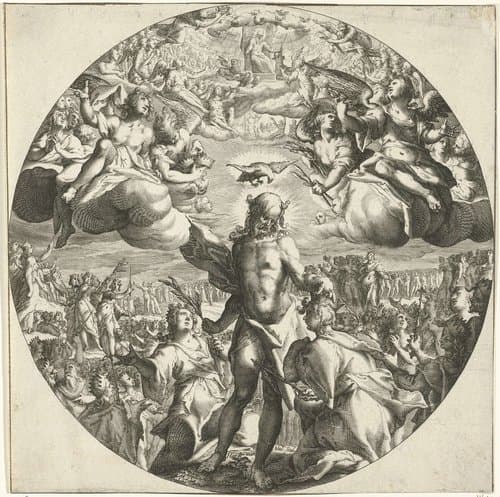 Val en redding van de mensheid by Harmen Jansz Muller