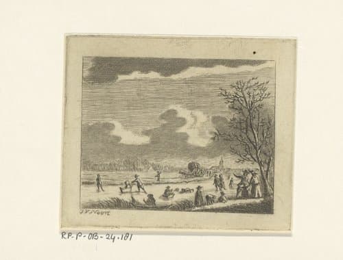 Winterlandschap by Jan van Noort (1756-1837)
