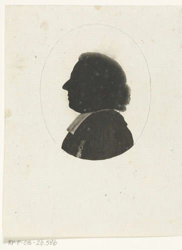 Silhouetportret van onbekende predikant by Johannes Christiaan Bendorp