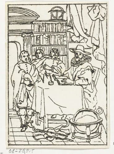 Geleerde in studeervertrek by Anthonie van den Bos