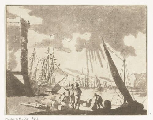 Havengezicht by Anthonie van den Bos