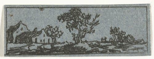 Landschap met boerderij en grote boom by Anthonie van den Bos