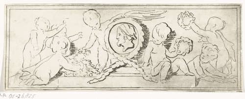 Fries met putti by Anthonie van den Bos