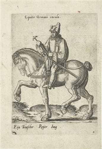 Jonge Duitse ruiter by Abraham de Bruyn