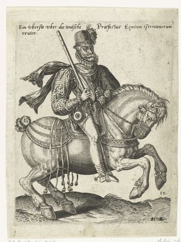 Duitse ruiter-commandant by Abraham de Bruyn
