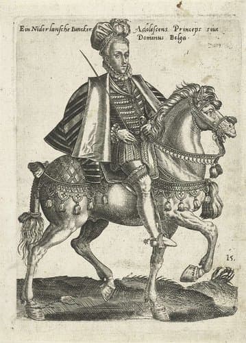 Nederlandse jonker te paard by Abraham de Bruyn