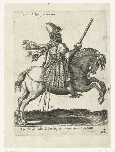 Nederlandse ruiter met karabijn by Abraham de Bruyn