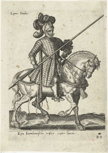 Italiaanse lansier by Abraham de Bruyn