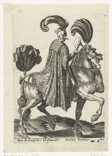 Poolse jonker te paard by Abraham de Bruyn