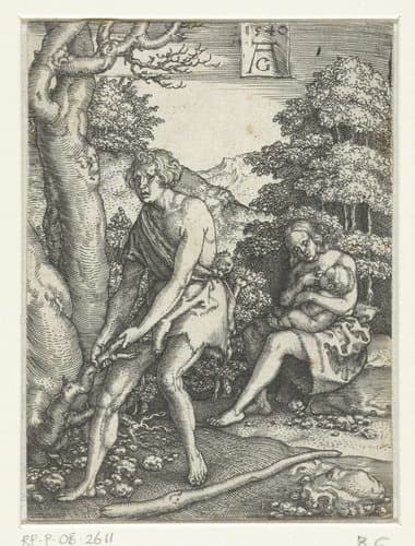 Geschiedenis van Adam en Eva by Heinrich Aldegrever