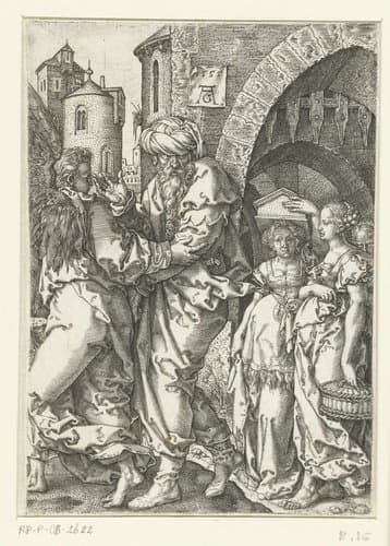Geschiedenis van Lot by Heinrich Aldegrever