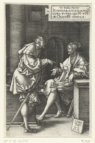 Amnon en Jonadab by Heinrich Aldegrever
