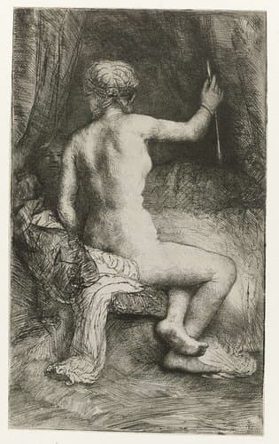De vrouw met de pijl by Rembrandt van Rijn