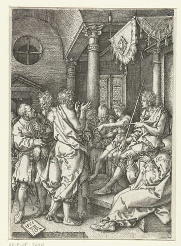 Daniël verhoort de ouderlingen by Heinrich Aldegrever
