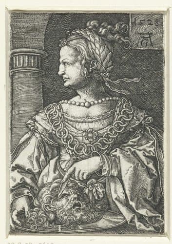 Heroidas met het hoofd van Johannes de Doper by Heinrich Aldegrever