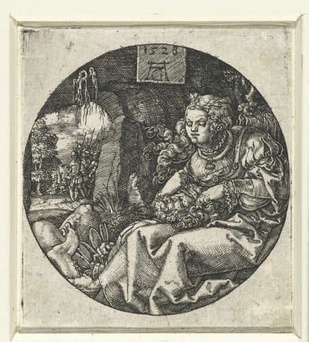 Simson en Delila by Heinrich Aldegrever