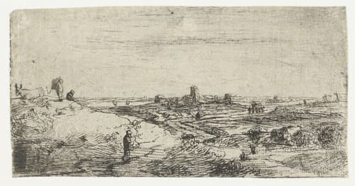 Landschap met een koe by anonymous