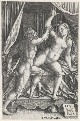 Lucretia en Sextus Tarquinius by Heinrich Aldegrever