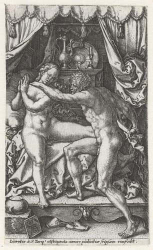 Lucretia en Sextus Tarquinius by Heinrich Aldegrever