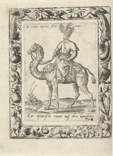 Arabier op een kameel by Abraham de Bruyn