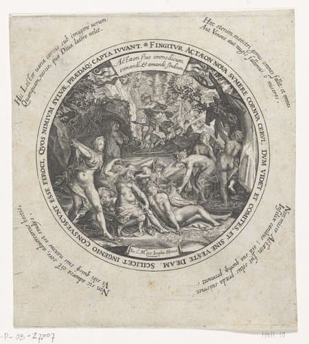 Diana en Actaeon by Johann Theodor de Bry
