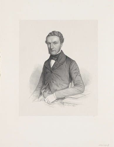 Portret van een onbekende man by Johann Peter Berghaus