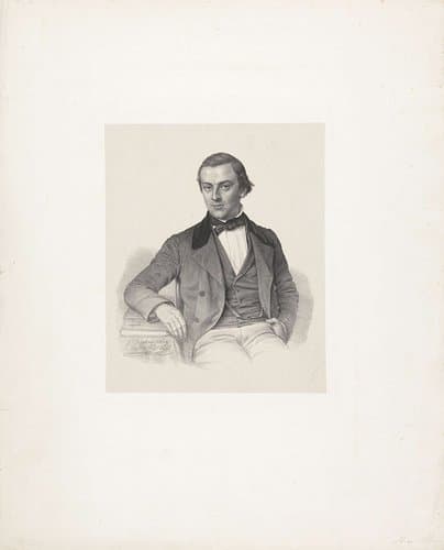Portret van Hendrik van Aken by Johann Peter Berghaus