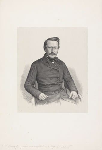 Portret van Frederik Willem Conrad by Johann Peter Berghaus